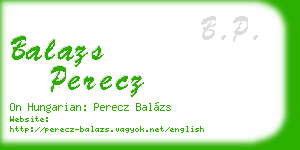balazs perecz business card
